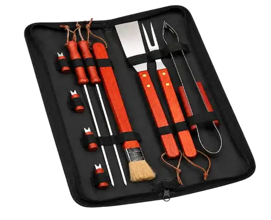 10-Piece BBQ Grill Tool Set
