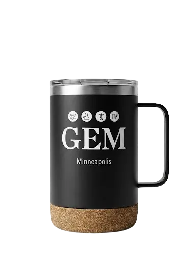 415ML CORK BOTTOM COPPER VACUUM INSULATED COFFEE MUG