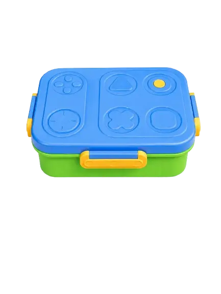 750ml Kids Stainless Steel Lunch Box with Sauce Bowl | 3 Compartment Leak-Resistant Tiffin Box | Lunch Box with Spoon (Multicolor)