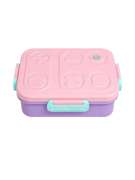 750ml Kids Stainless Steel Lunch Box with Sauce Bowl | 3 Compartment Leak-Resistant Tiffin Box | Lunch Box with Spoon (Multicolor)