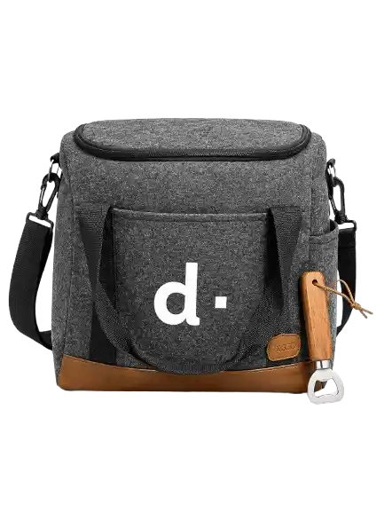 Premium Vintage Insulated Lunch Cooler Bag | Portable Travel Picnic Tote
