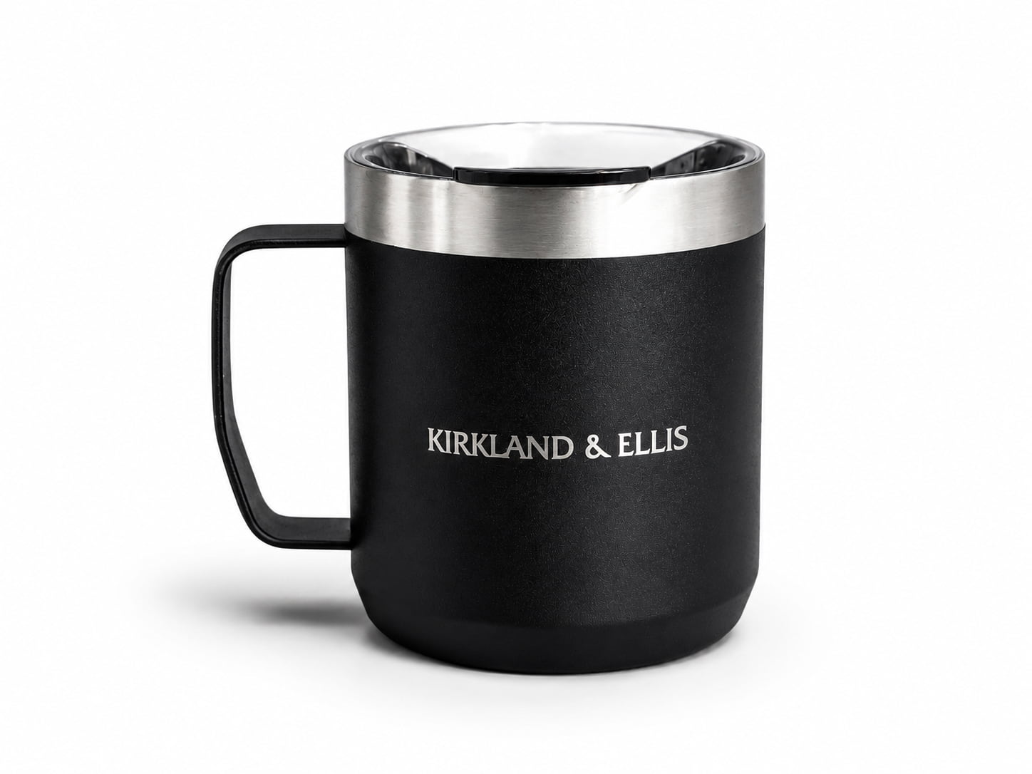 Premium Stainless Steel Insulated Coffee Mug with Lid & Handle | Double Wall Vacuum Thermal Travel Mug for Hot & Cold Drinks (Matte Black, 350ml)