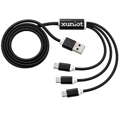 3-in-1 Fast Charging Cable | USB-A to Type-C, Micro USB & iOS | 1.2M